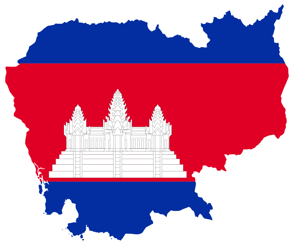 OnlineLabels Clip Art Cambodia Map Flag   Cambodia Map Flag 273407 